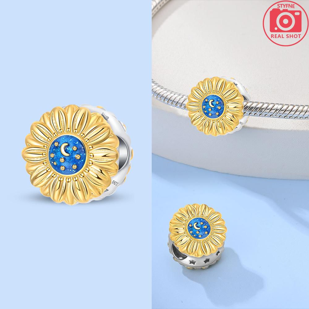 Pink Butterfly Snowflake Blue Star Moon Charms Copper Original Beads Fit Bracelet Jewelry Gifts Accessories Women