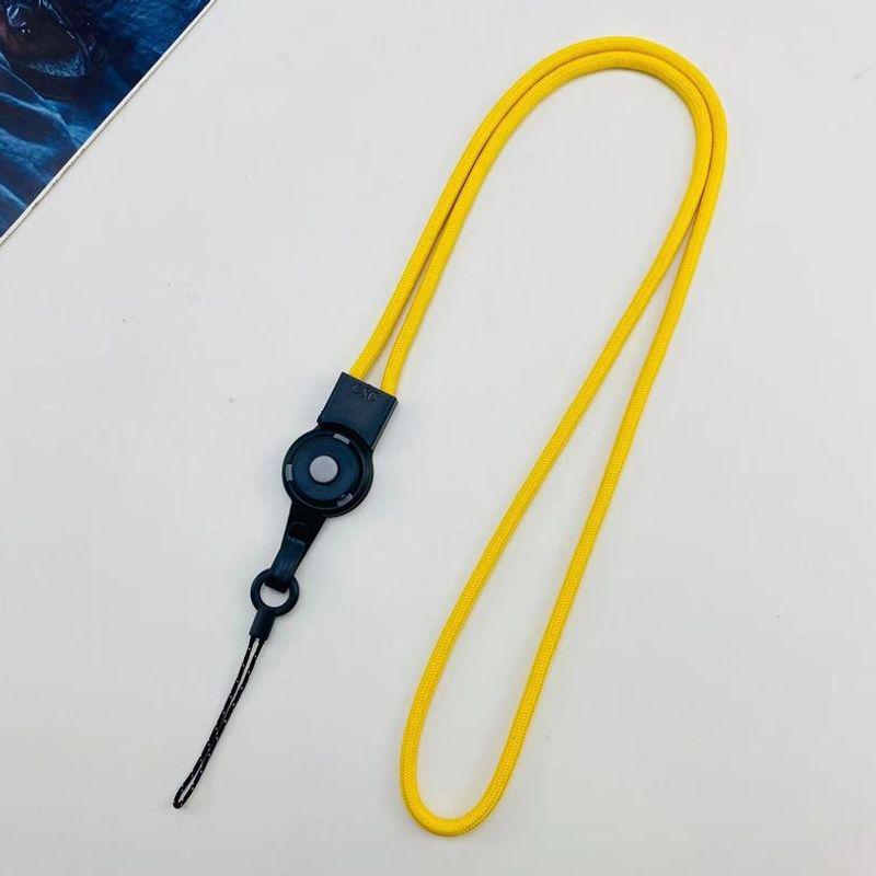 Durable Multi-functional Woven Mobile Phone Lanyard with Detachable Finger Ring and Badge Holder