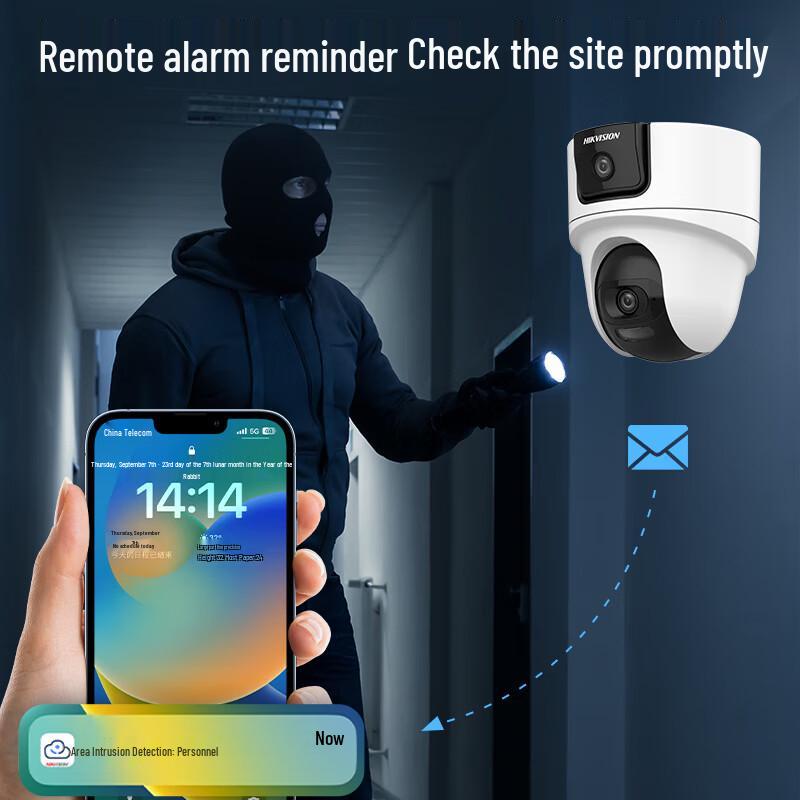 Câmera de Segurança PTZ WiFi de Lente Dupla 8MP Hikvision Plugue CN (adaptador incluso)