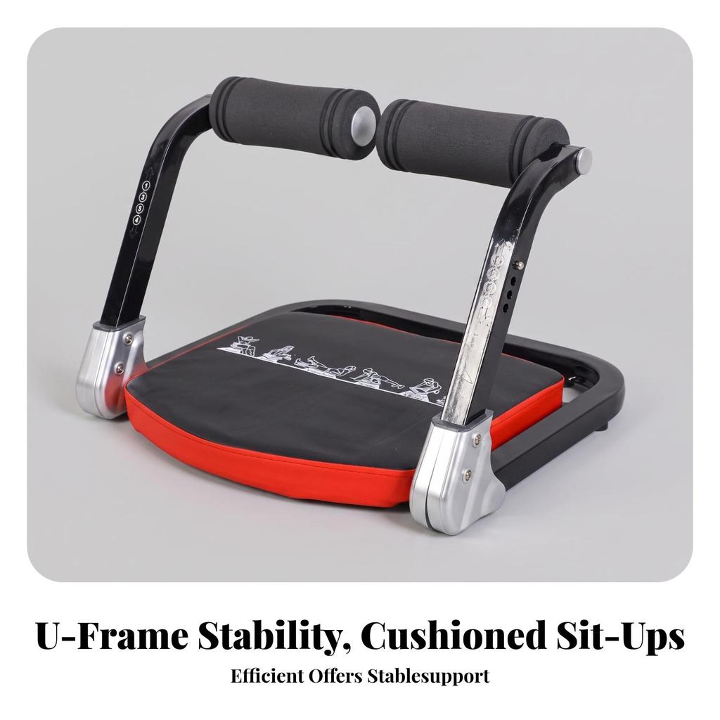 Compact Ab Midsection Workout | Space-Saving, Sit-up Exercise Equipment,