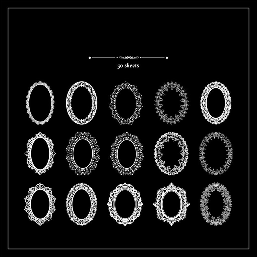 Transparent Lace Stickers for Scrapbooking Journaling Decorative PET