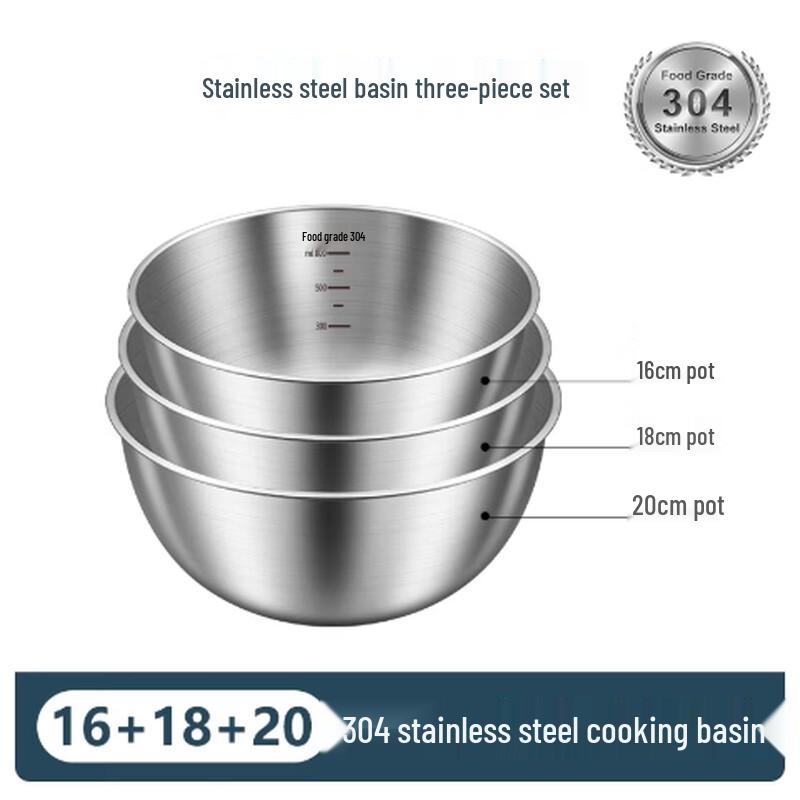 Food-Grade Stainless Steel Mixing Bowl