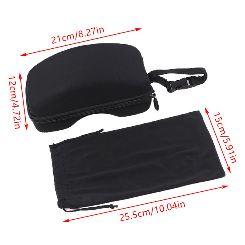 Protection Ski Eyewear Box Ski Glasses Case Eyewear Hard Shockproof Case Ski Goggles Black Nylon Bag For Storing Ski Goggles