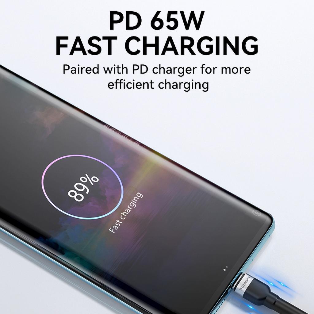 Wozinsky USB-C to USB-C PD 65W Cable 2m - Black