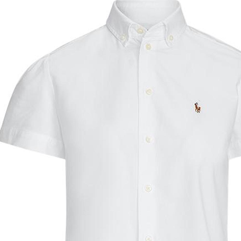 Polo Ralph Lauren Oxford Cloth Solid Color Shirt Women shirts White WMPOSHTNN820-034