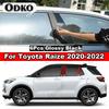 For Toyota Raize - Mirror Effect Car Window Door Column BC Pillar Post Cover Trim Carbon Fiber Black PC Material Sticker