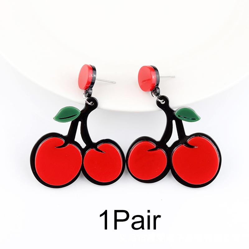 

1 пара кисточек женские висячие модные серьги-гвоздики с фруктовым дизайном, богемные