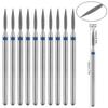 10PCS Diamond Nail Drill Bit Set Electric Milling Cutters For Manicure Rotary Burr Cuticle Clean Manicure Drill Accessories