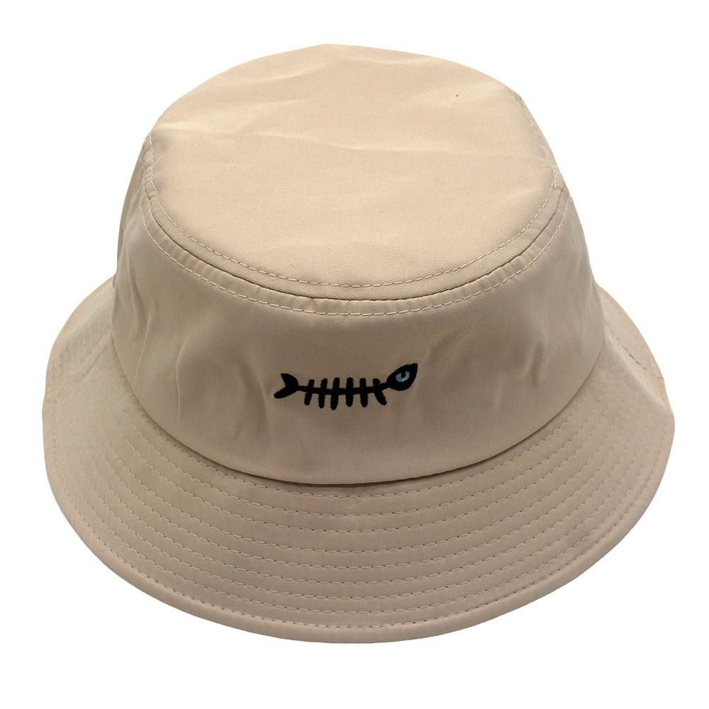 Neutral Fishbone Classic Embroidered Sun Protection Hat For Fashion Outdoor