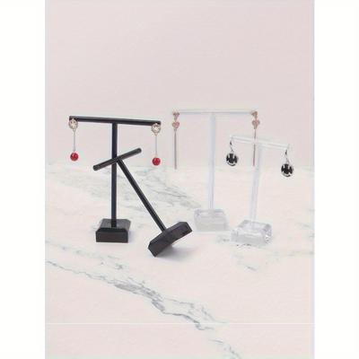 2 Pièces/ensemble Présentoir à bijoux Support en forme de T Présentoir Charms Universel Professionnel Vitrine Ensemble Boutique Étagère Boucles d'oreilles