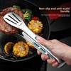 Stainless Steel Kitchen Food Tongs Thickened Heat Resistant Barbecue Grill Clips Bread Salad Buffet Cooking Camping Baking Tools