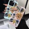 For iPhone 17 16 15 14 13 12 11 Pro Max Case Mosaic Print Of Spaceships Stars Lichee Pattern Cover For iPhone XS X XR 16e Fundas