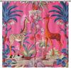 Shower Curtain Chinese Hot Pink Animal Flower Polyester Bathroom Decoration Pink Giraffe Tree Flower Shower Curtain Asian Style