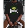 European Sizes Pickleball Men's T-shirts Printed T-shirts , Round Neck Short-sleeved Suits for Street Fashion and Gym Workouts