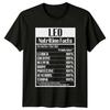 Leo Nutrition Facts Zodiac Birthday Gift Astrology TShirt
