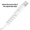 10 Stück Weiche Gummi-Datenkabel-Schutzhülle, Spiralförmiges Anti-Bruch-Wickelgerät für Ladekabel, Handy-Ladekabel-Schutz