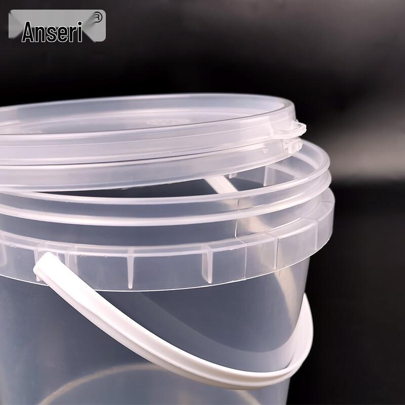 Anserui Transparenter Plastikeimer mit Deckel und Griff