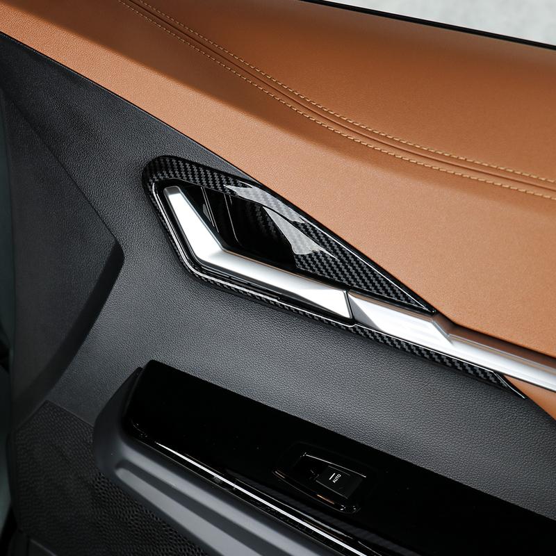4Pcs Carbon Black ABS Door Bowl Molding Trim Decorative Strip Cover for SSANGYONG TORRES/TORRES-EVX/ACTYON -2026 LHD/RHD