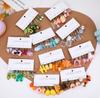 5 Pair Set New Food and Beverage Fruit Resin Earrings Set Women's Fresh and Sweet Temperament Earrings