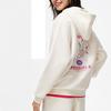 Li Ning Sports Lifestyle Series Hooded Letter Print Pullover Casual Long Sleeve Sweatshirt Women sweatshirt Off-White AWDU042-1