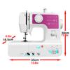 7.2W Mini Electric 12 Stitches Sewing Machine Household Multifunction Double Thread And Speed Free-Arm Crafting Mending W/ LED Light