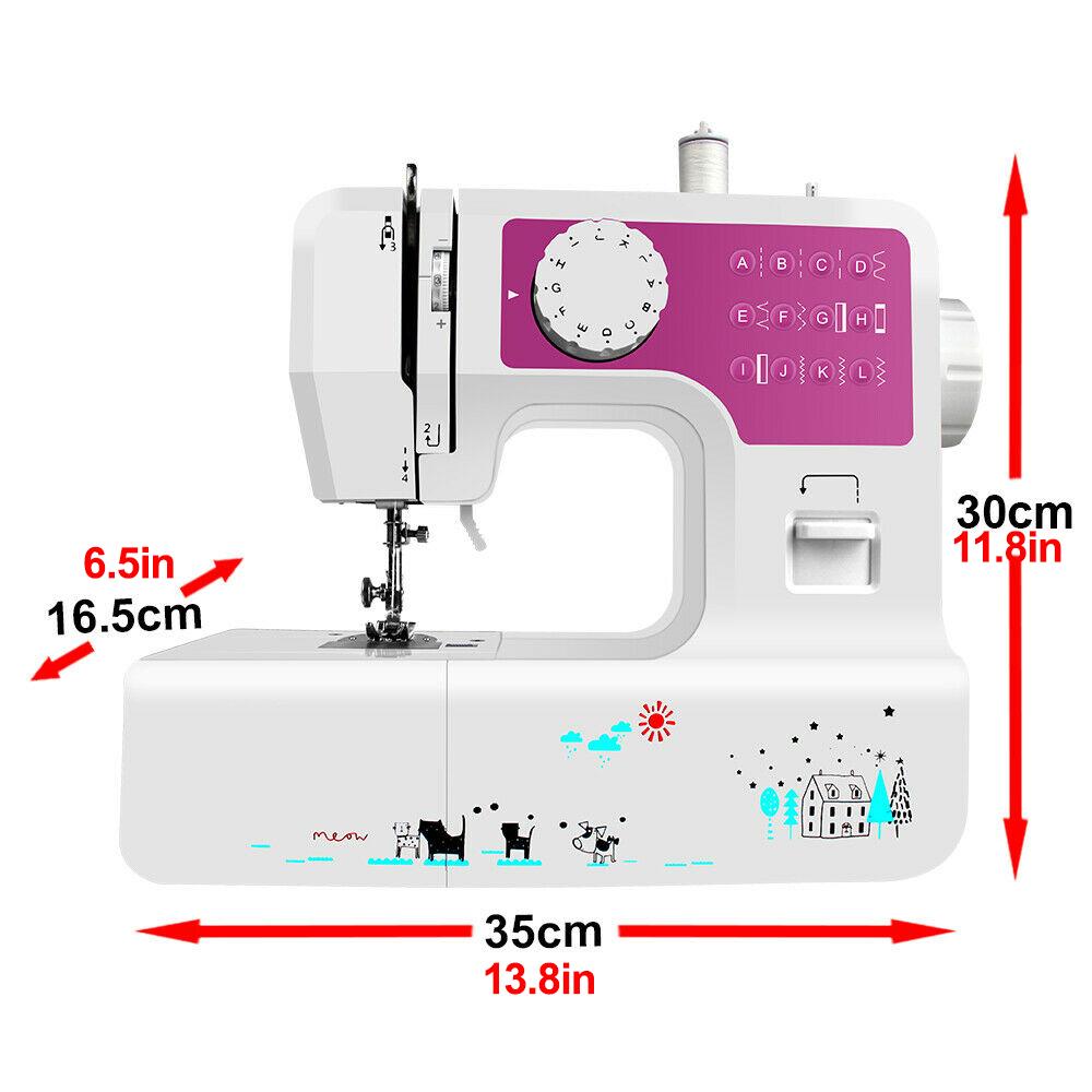 7.2W Mini Electric 12 Stitches Sewing Machine Household Multifunction Double Thread And Speed Free-Arm Crafting Mending W/ LED Light