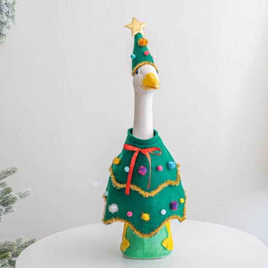 Goose Costume Set Colorful Balls Decor Christmas Outfit Holiday Displays Goose Costume for 23 inch Lawn Goose