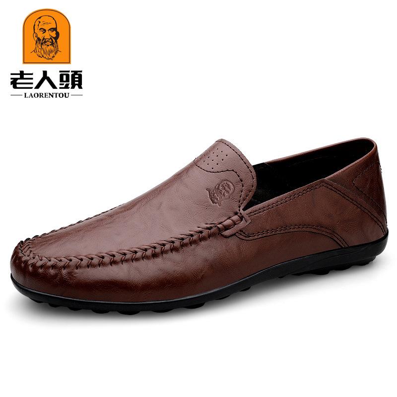 

Голова старика мужская обувь резиновая мягкая подошва легкая мужская повседневная одинарная обувь модные галоши 49 коричневый