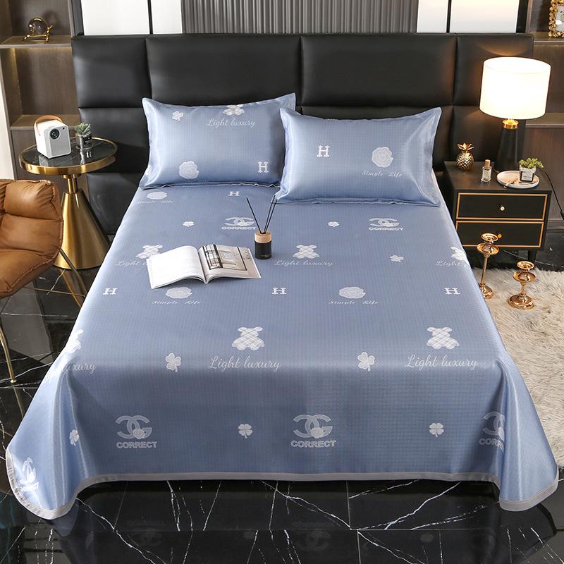 Eisseidenmatte Dreiteiliges Set Maschinenwaschbare Faltmatte Sommer Klimaanlagenmatte Haushalts-Rattanmatte Bettzeug