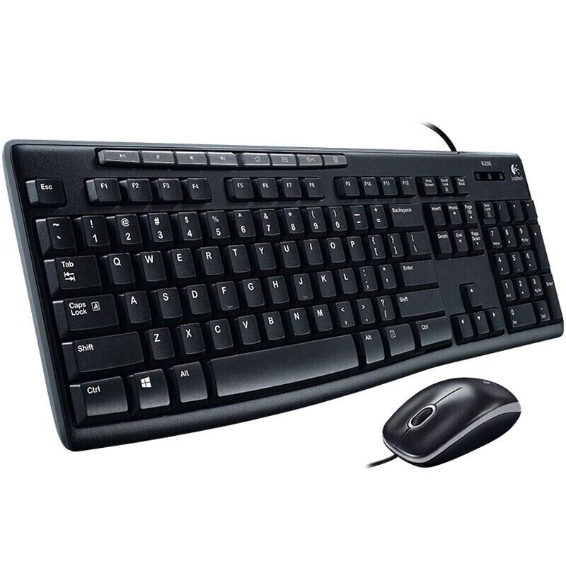 

Logitech MK200 Wired Multimedia Keyboard and Mouse Combo