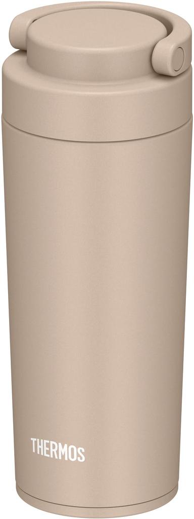 Thermos Vacuum Insulated Portable Tumbler with Carry Cafe CL Dishwasher-Safe Handle, 420ml, Latte, JOV-420