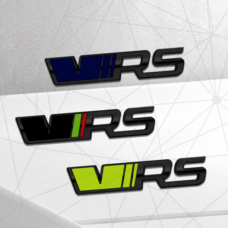 3D Auto Metall VRS Abzeichen Auto Lenkrad Emblem Aufkleber LOGO Dekor Für Skoda Elroq Enyaq Superb Octavia Karoq Kamiq Fabia Yeti