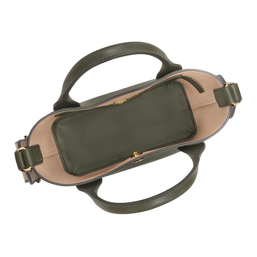 Longchamp Logo Snap Closure Mini Shoulder Crossbody Handbag Women handbag Khaki 10269HFY892