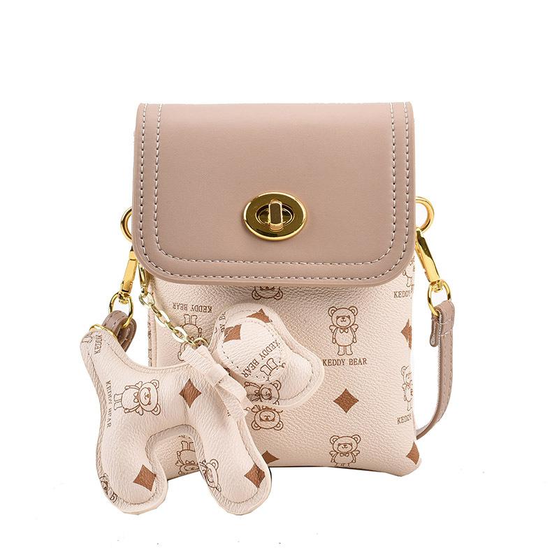 Hong Kong Typhoon Cigarette Box Bag New Trendy Vertical Small Square Bag White Shoulder Crossbody Mobile Phone Bag Women's Bag