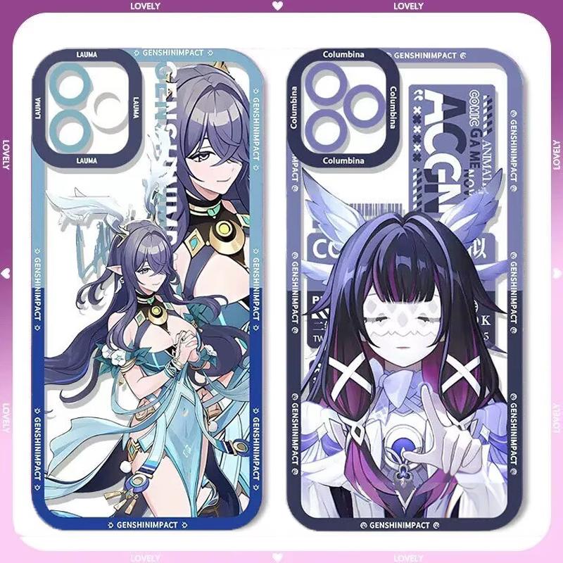 Funda para Teléfono Genshin Impact Flins Columbina Varka Sandrone Para Samsung Galaxy A16 A15 A35 A05 A55 A54 A07 A06 A24 A14 A53 A52 A13