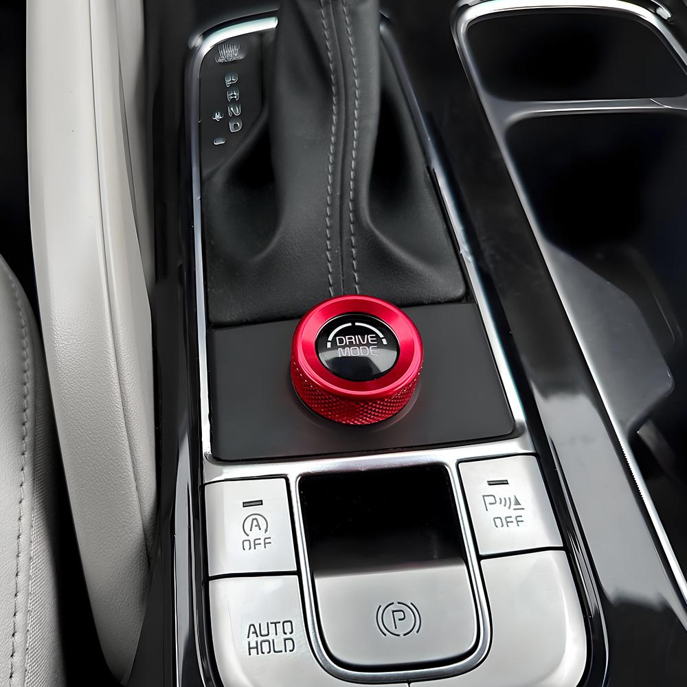 For Kia Telluride 2020-2026 Car Tuning Aluminum Alloy Central Drive Model Switch Knob Ring Cover Trim Interior Accessories