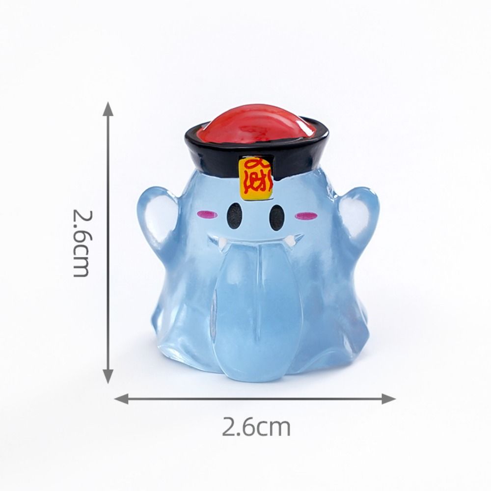 12/24PCS Micro Landscape Halloween Glowing Ghost Figures Craft Handmade Material  Halloween Party
