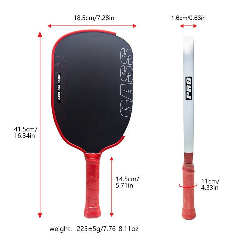 Professional Pickleball Paddle T700 Carbon Fiber 16mm Cold Pressed Lightweight Tournament Recreational Play