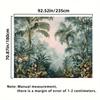 2D Soft Pastel Tropical Forest Backdrop, 2D Botanical Jungle Decor