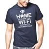 Zuhause ist, wo sich das WLAN automatisch verbindet Sprüche Geschenk Lustiges T-Shirt
