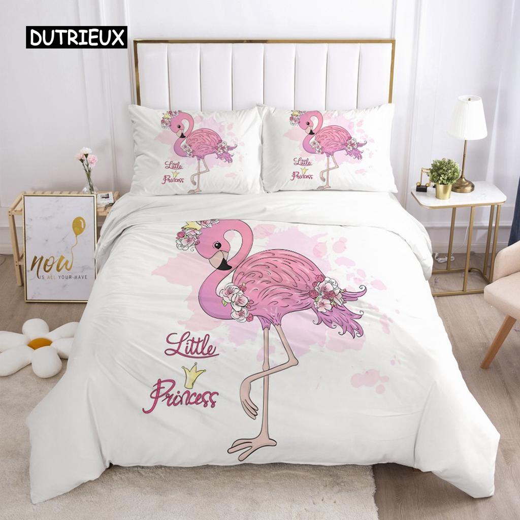 Comforter Lovely Pink Bedding Set 140X200 For Girl Bedroom Bed Single Double Size(No Sheet)