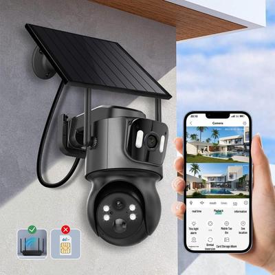 Solární venkovní 360° panoramatická WiFi kamera s nízkoenergetickým binokulárem a vzdáleným monitorováním