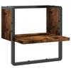 VidaXL Wall Shelf with Bar Smoked Oak 30x25x30 Cm 836280