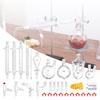 Lab Distillation Kit, 3.3 Boro Lab Glassware Distillation Kit with 24, 40 Joint, 1000ml Essential Oil Distillation Apparatus Kit, 32 pcs Set of