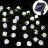 1pc Solar-Powered Bubble Ball LED String Light 20/50/100LED Waterproof Outdoor Garden Corridor Courtyard Ramadan Decoration