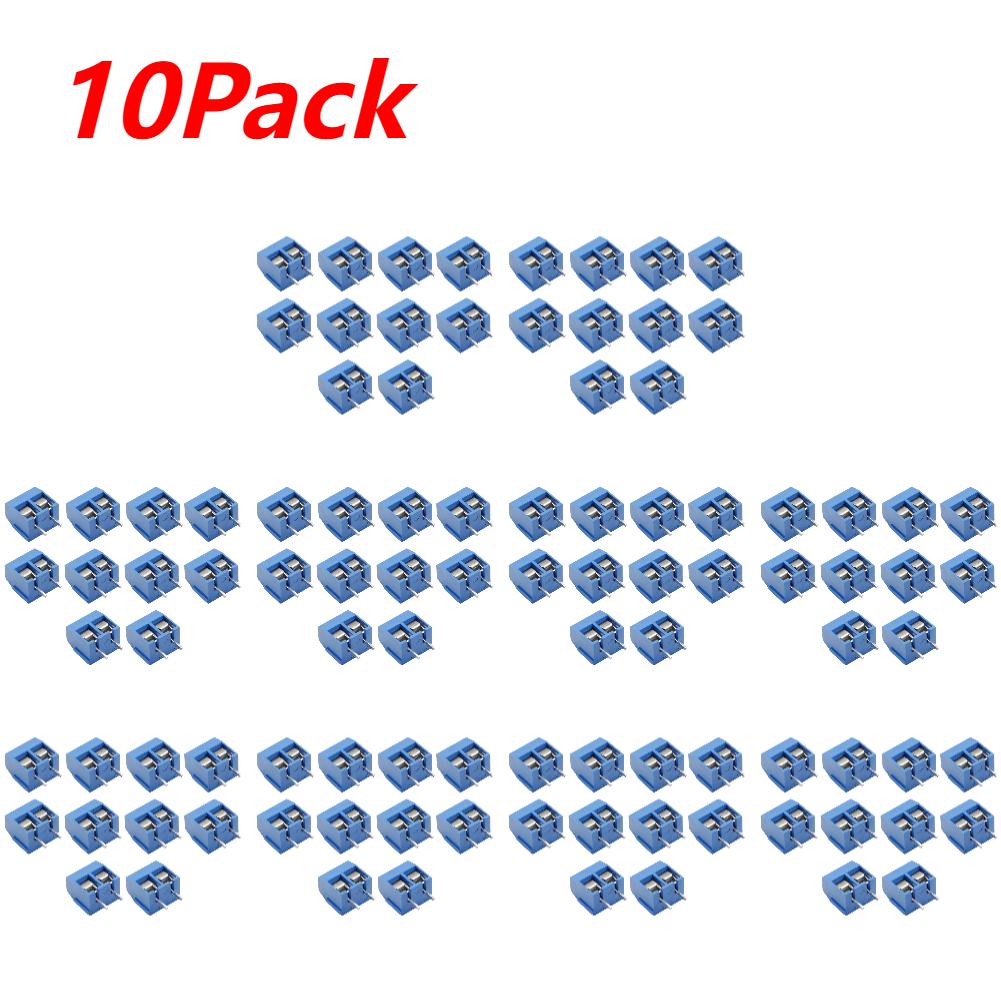 10-100PCS KF301 2P/3P PCB Terminal Block Connector Blue Green PCB Screw Terminal Block Connector Assortment Kit for Arduino