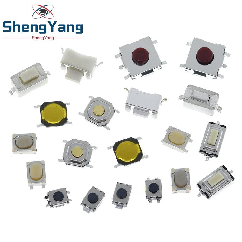 TZT 10/100PCS 3*6 3*4 4*4 SMD Tactile Tact Push Button Switch 2Pin 4Pin Touch Micro Switch 3x4x2 3x6x4.3 3x6x2.5 3x6x5 4x4x1.5