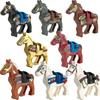 Medieval Soldier Figures Building Block War Horse Jungle Adventure Beast War Wolf Military Waffen Helmet  Armor Sets Blocks Toys
