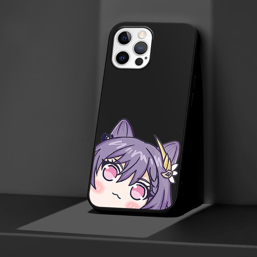 Phone Case for Apple iPhone 14 11 13 Pro Max 12 Mini XR 7 8 + SE 2020 XS 6 6s Plus 5 5s Genshin Impact Anime Cute Silicone Cover