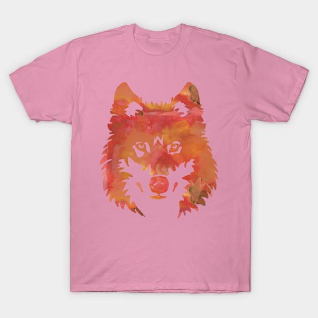 T Shirt Women Wolf Watercolor Harajuku Print Kawaii Tshirt Summer Short Sleeve Female T-Shirt Top Tee